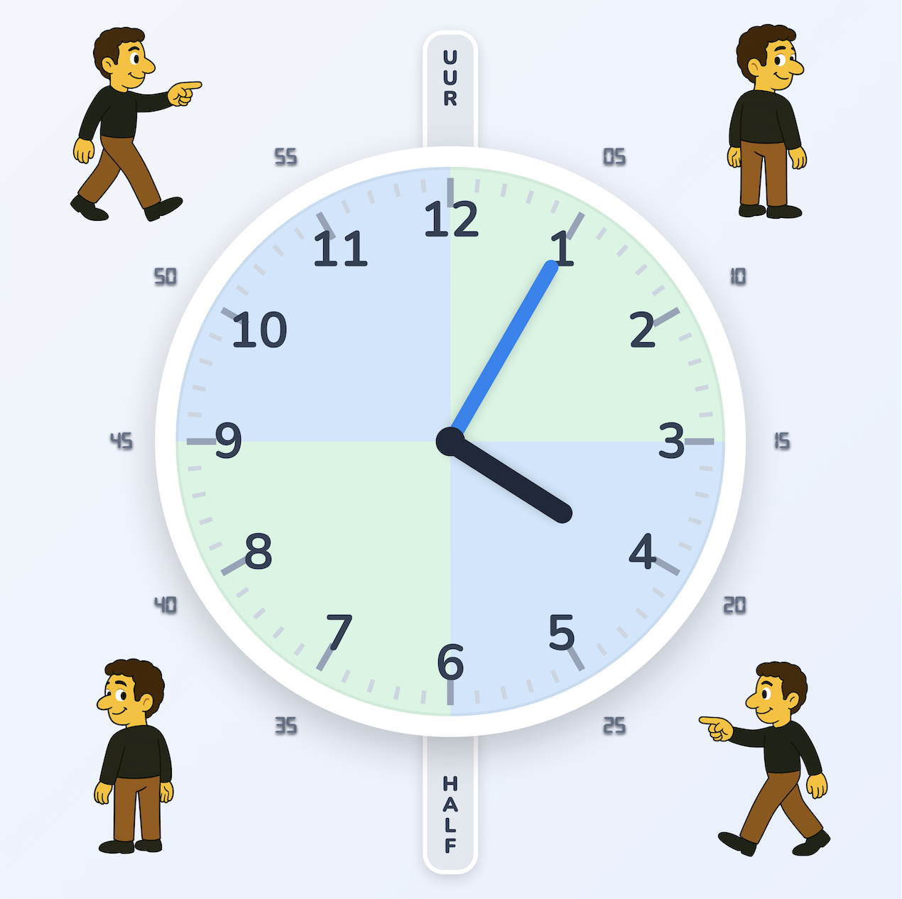 Meester Taco klokkijken poster